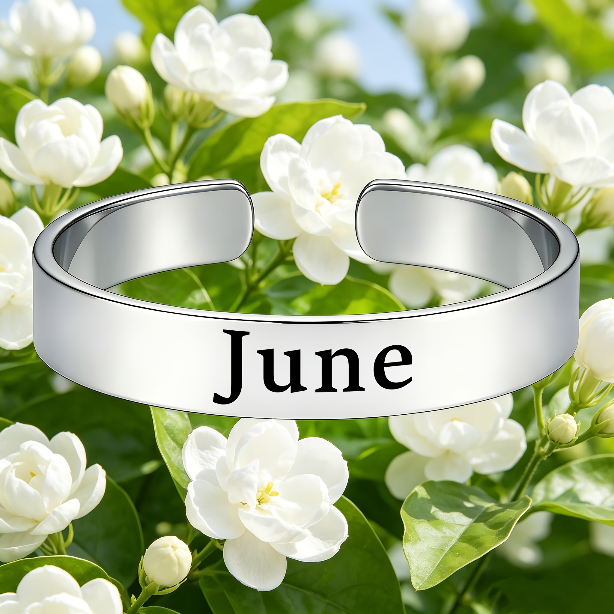 304 Stainless Steel Open Bangle for Special Anniversaries